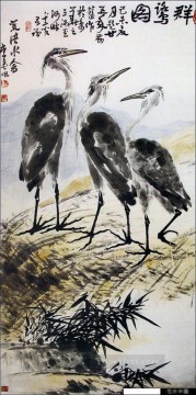 Li kuchan pájaros tradicional china Pinturas al óleo